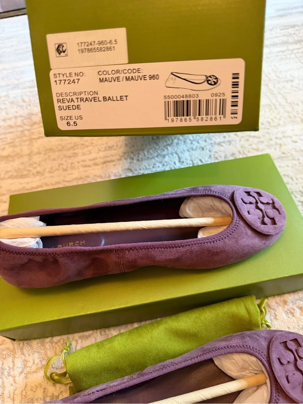 Tory Burch Reva Travel Ballet Flats